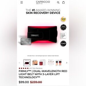 Red Light Belt with 3-Layer Lift Technology